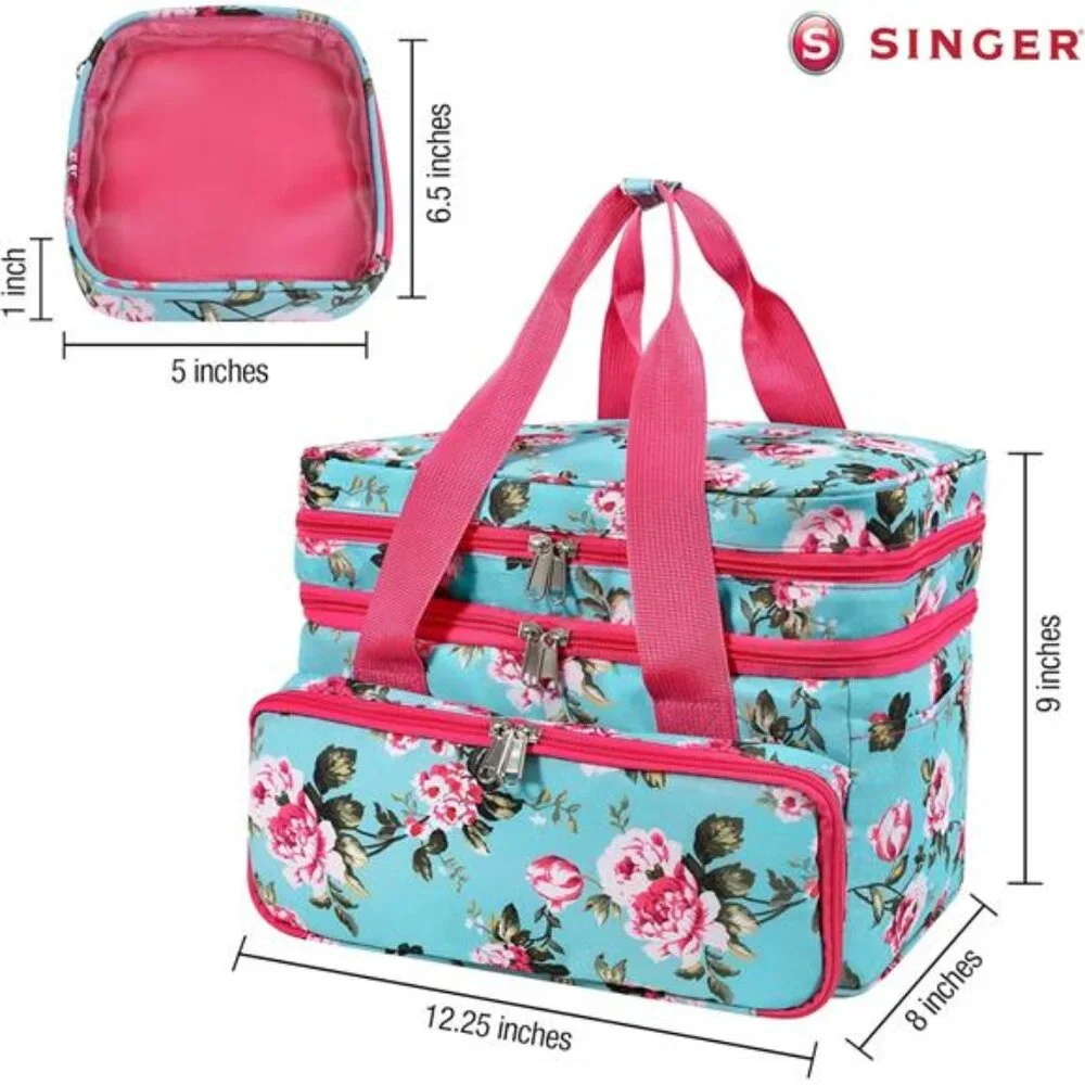 SINGER Sewing Accessories Organizer (Bag Only) – Double Layer Portable Sewing